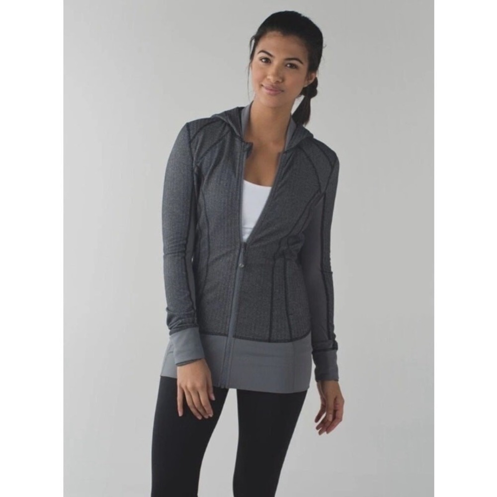 Lululemon Daily Practice Jacket Heathered Herringbone Size 6